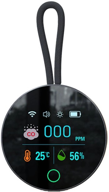 LuckyUnion Portable carbon monoxide detector RV camper car CO detector home travel air quality detector CO temperature humidity 3-in-1 Point