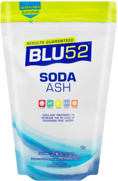 BLU52 Soda Ash 1 kg – Pool Treatment for pH Balance and Enhanced Chlorine Efficiency Chlorine Pool Cleaner