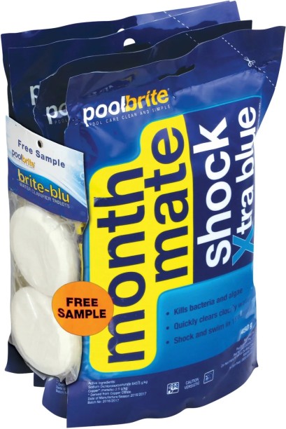 Poolbrite Month Mate Shock Xtra Blue Banded Chlorine Pool Cleaner