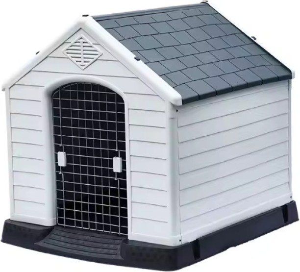 innolife Dog Kennel - Durable Outdoor Waterproof Dog House - Pet Shelter with Gate Base Present Portable Green House