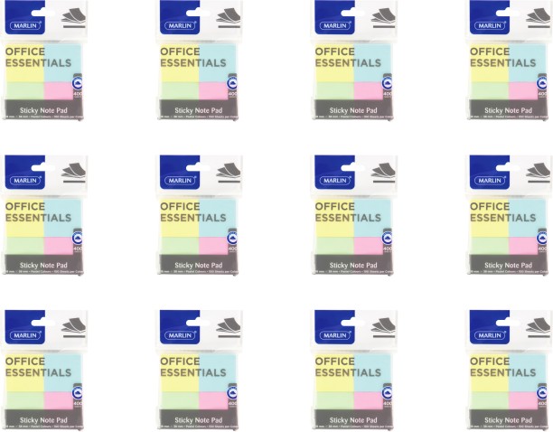 Marlin 100 Sheets Sticky Notes, 4 Colours
