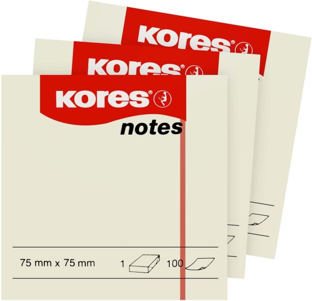 Kores 100 Sheets Sticky Notes, 1 Colours