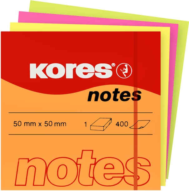Kores 400 Sheets Sticky Notes, 4 Colours
