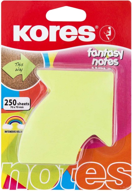 Kores 250 Sheets Sticky Notes, 4 Colours