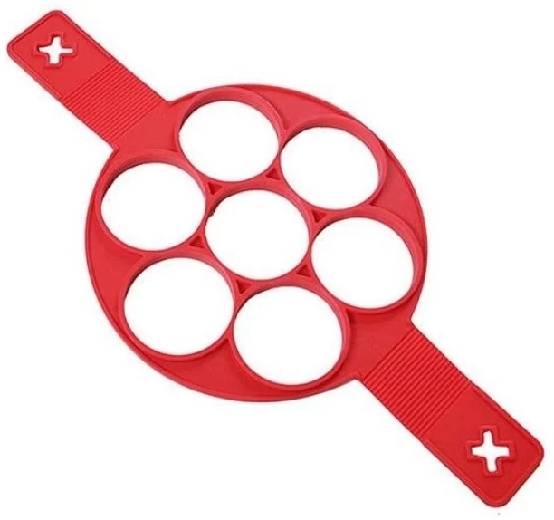 lilhe Silicone 7 Holes Perfect Pancakes Ring Square Pancake Maker Pan 0 L capacity