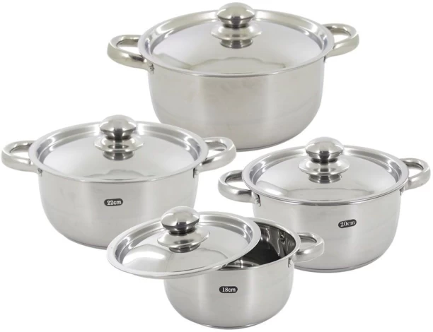 SMTE 9702165780617 Stainless Steel Cookware Set