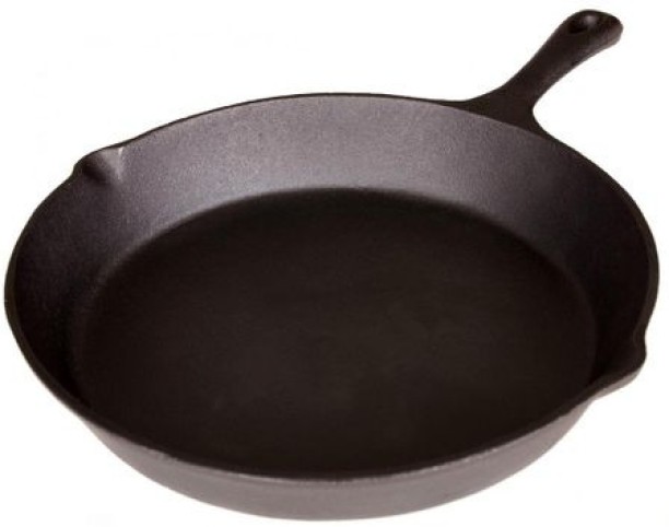 top sale trader Cast Iron Skillet Pan - Black - 26 cm Pan 1 L capacity