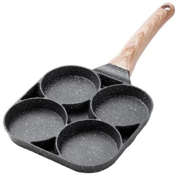 top sale trader Four-Hole Non-Stick Thick Breakfast Cooking Pan Pan 0.8 L capacity