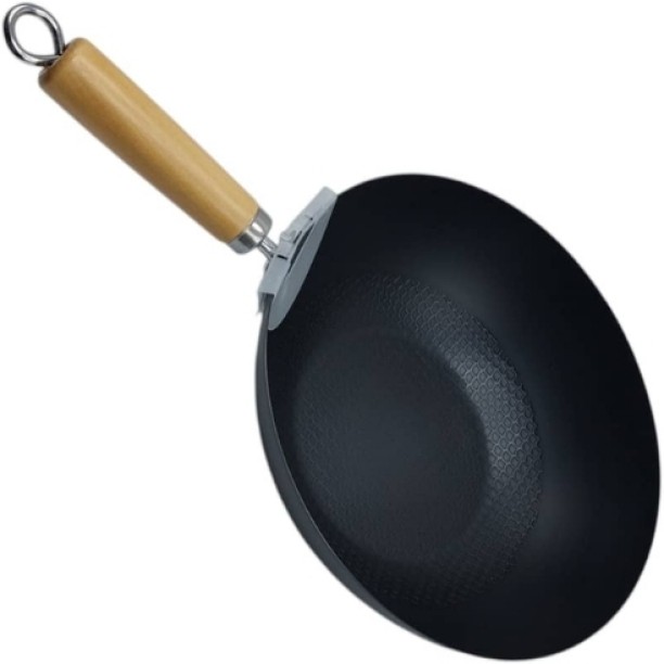 Generic 28cm Cast Iron Wok Wok 4 L capacity