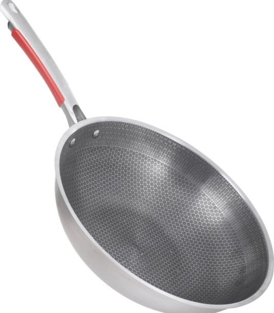 Nineteen04 High-Quality Non-Stick Uncoated Wok 32cm Wok 7 L capacity