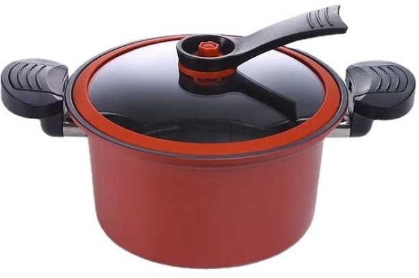 MHC Multifunctional Granite Coating Non-stick Micro Pressure Cooking Pot Wok with Lid 6 L capacity