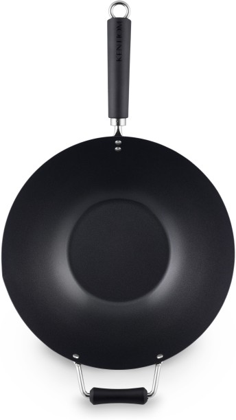 Ken Hom Excellence Non-Stick Carbon Steel Wok, 35cm Wok 5 L capacity