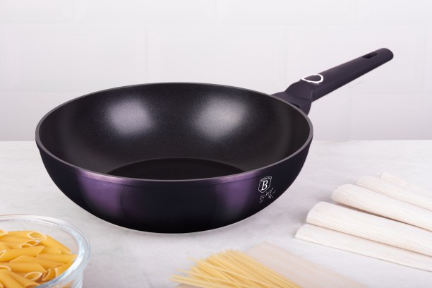 Berlinger Haus Titan Coating Wok - Purple Eclipse Collection Wok 6.1 L capacity 28 cm diameter
