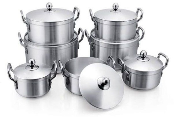 Dealz 14pcs Aluminium Cookware Set