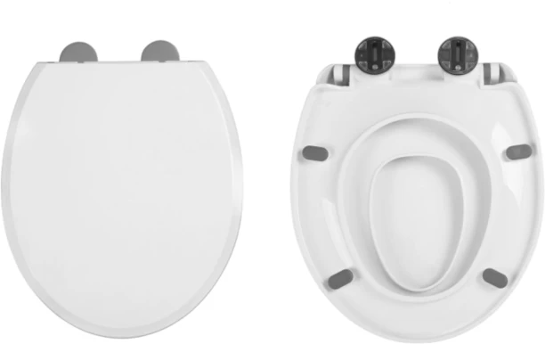 Family 2-in-1 Round (Standard Circular) Toilet Seat with Integrated Toddler Potty Training Seat for Kids Potty Seat