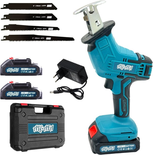 Al&Afa Handheld Cordless Reciprocating Saw, 2 Batteries, Blades & Case Saw
