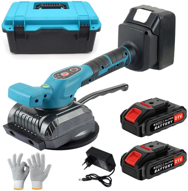 MS 21V Cordless Vibrating Tile Laying Tool With 2 Batteries, Gloves & Case- Tile Level