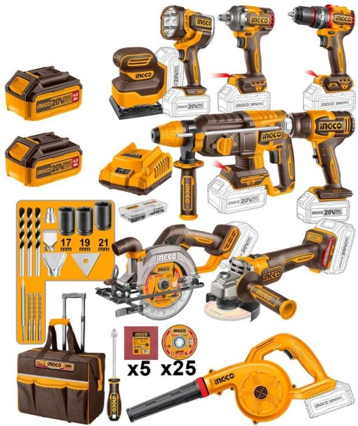 Ingco Special - 9 Piece Cordless Industrial Combo Kit Allen Key