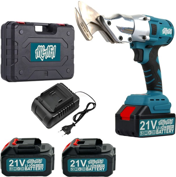 al&afa 21V Cordless Electric Sheet Metal Shear Cutter with 2 Batteries & Case Cutter