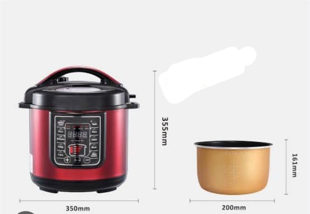 OCEAN OASIS RED MULTIFUNCTIONAL ELECTRIC PRESSURE COOKER DIGITAL 8 L Pressure Cooker & Pressure Pan