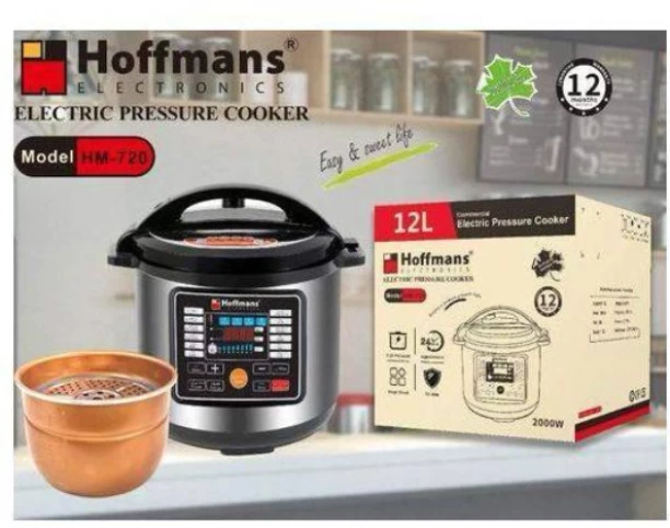 Hoffmans Advanced Pressure Technology Commercial 2000W Electric 12 L Pressure Cooker