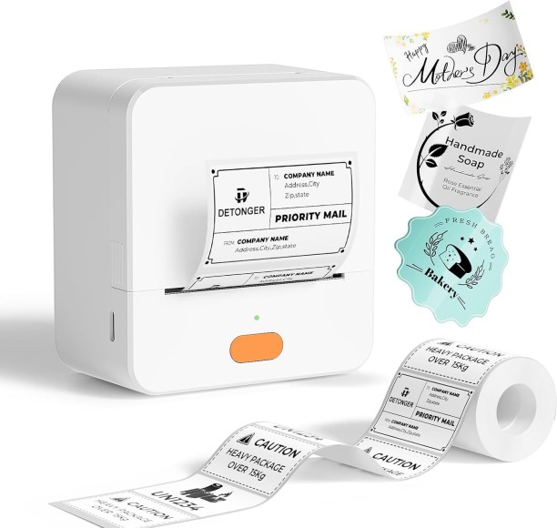 Fariedl Label Printer, Portable Bluetooth Shipping Label Printer Single Function Inkjet Printer