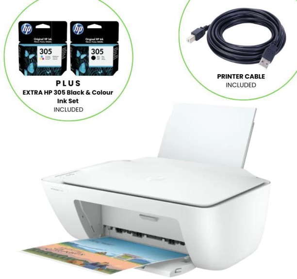 HP 2320 With Extra Original Ink Cartridges And Printer Cable Colour Multi-function Inkjet Printer