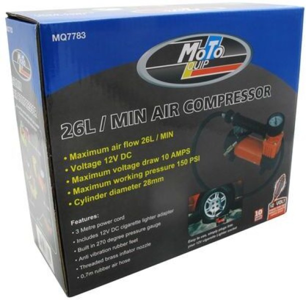 moto quip Moto-Quip Air Compressor Basketball Pump, Bicycle, Car, Float, Football Pump, Handball Pump, Inflatable Furniture Pump (Red) Car, Motorcycle, Inflatable Furniture, Ball, Bicycle, Float Pump