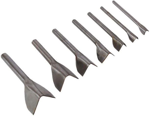 ALANES 7 Pcs V Shape Leather Craft Cutter Punch Strap Belt with 7 Size Punches & Punching Machines