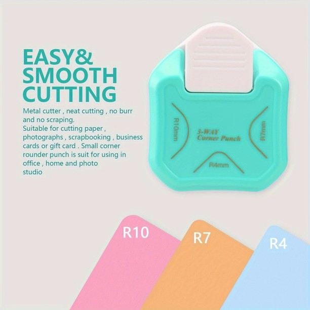 Versatile Corner Rounder Punch 4mm, 7mm, 10mm 3in 1 Punches & Punching Machines