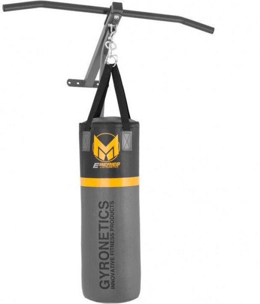 Gorilla Sports Gyronetics E-Series Punching Bag with Pull Up Bar Teardrop Bag