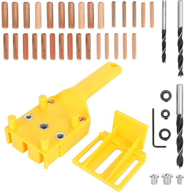 ALANES 41 Pieces/Set Woodworking Pocket Hole Jig Puncher Tool Kit Tubeless Tyre Puncture Repair Kit