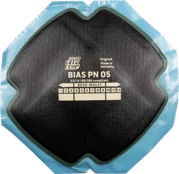 Rema Tip Top Tyre Gaiter Cross Ply Blu 160mm 4Ply Tubed Tyre Puncture Repair Kit