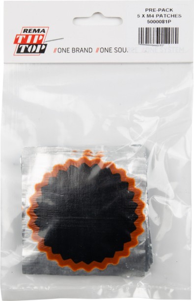 Rema Tip Top Patch Kit Round No.4 75mm 5 Piece Tubed Tyre Puncture Repair Kit