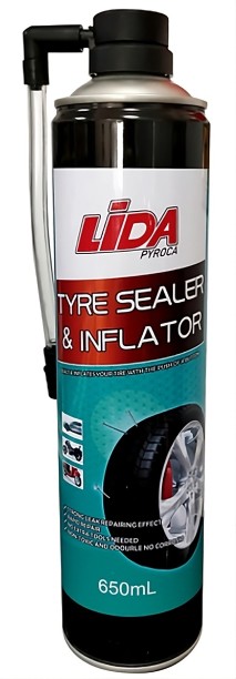 LiDA Emergency Tyre Sealer Inflator 650ml Tubed Tyre Puncture Repair Kit