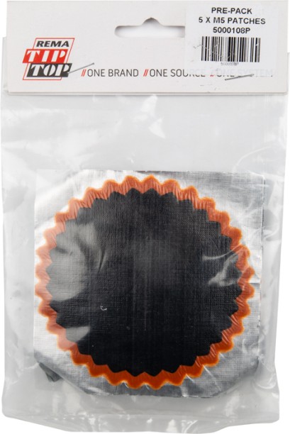 Rema Tip Top Tube Patch Kit Round No.5 - 5 Piece Tubed Tyre Puncture Repair Kit