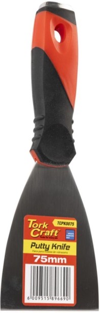 Tork Craft Putty Knife 75Mm S/Steel Blade Soft Grip Steel Cap Stiff Putty Knife