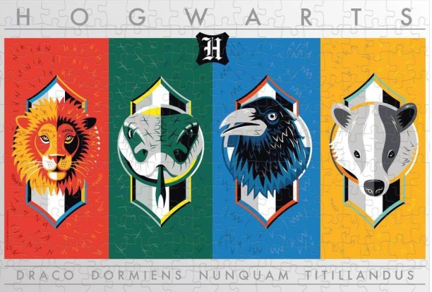 HARRY POTTER 500 PIECE PUZZLE - HOUSE CRESTS Jigsaw Puzzles