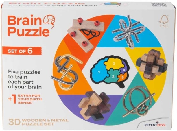 Umlozi Brain Puzzle Set of 6 - Brain Teasers Brain Teasers