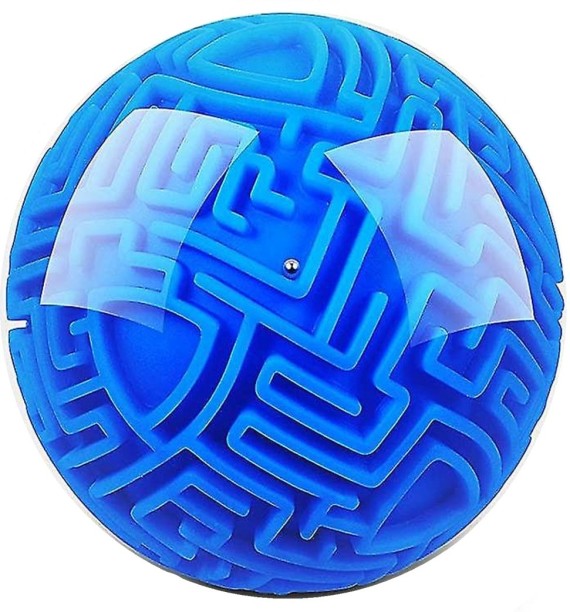 Umlozi 3D Maze Puzzle Ball Challenge - Blue - Hard Difficulty Brain Teasers