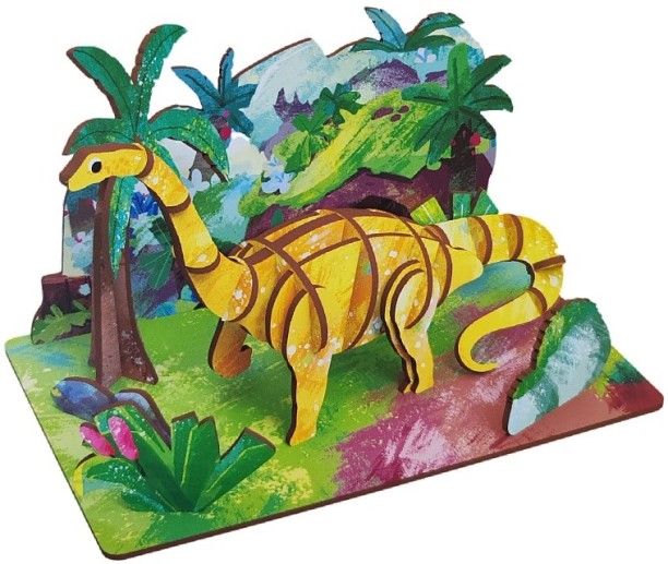 Umlozi Wooden 3D Puzzles - Diplodocus 35pc 3D Puzzles
