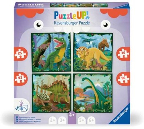 Ravensburger PUZZLE UP 25-36-42-56PC DINOSAURS Jigsaw Puzzles
