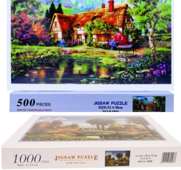 Jigsaw Combo 500 and 1000 Piece Puzzle Jigsaw Puzzles