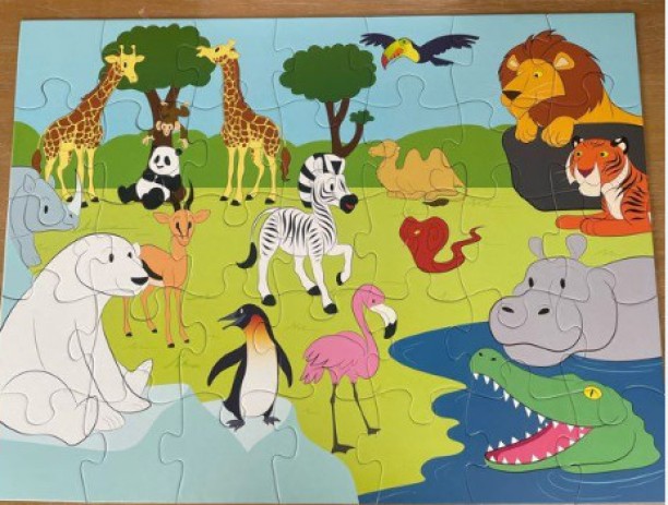 JUSTSIMPLIFIED Zoo Animals Jumbo Floor Puzzle Floor Puzzles