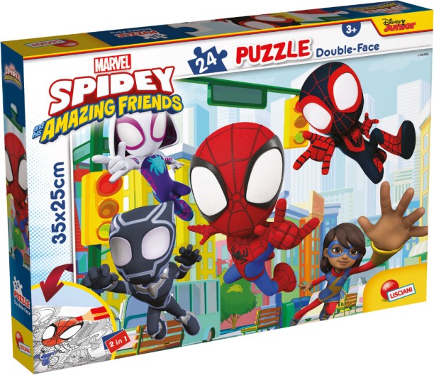 Lisciani 24 PIECE COLOUR IN PUZZLE - MARVEL SPIDEY Jigsaw Puzzles
