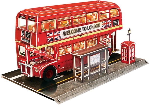 CubicFun London Double Decker Bus with LED Unit 3D Puzzles