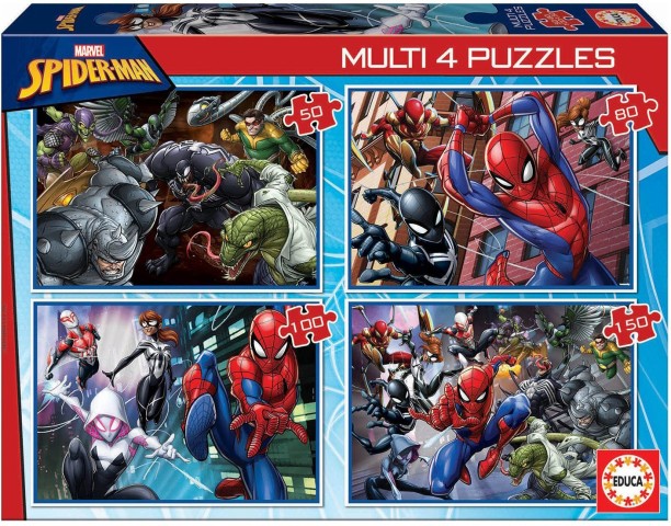 Educa 4-in-1 Multi Puzzle - Spider Man Jigsaw Puzzles