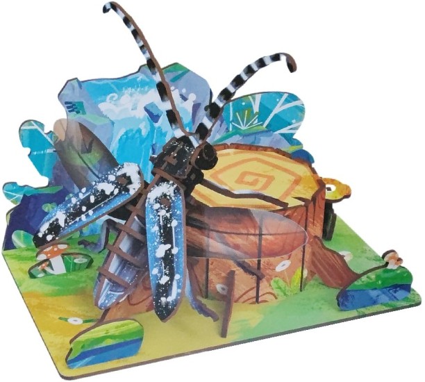 Umlozi Wooden 3D Puzzles - Batocera Horsfieldi 58pc 3D Puzzles