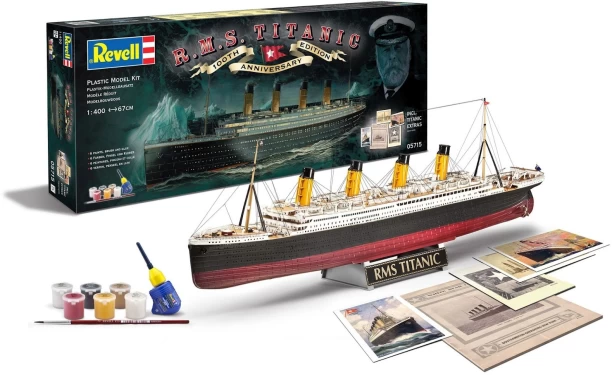 Revell 1/400 R.M.S. Titanic 100th Anni. Model Kit w/paints, glue & brush 3D Puzzles