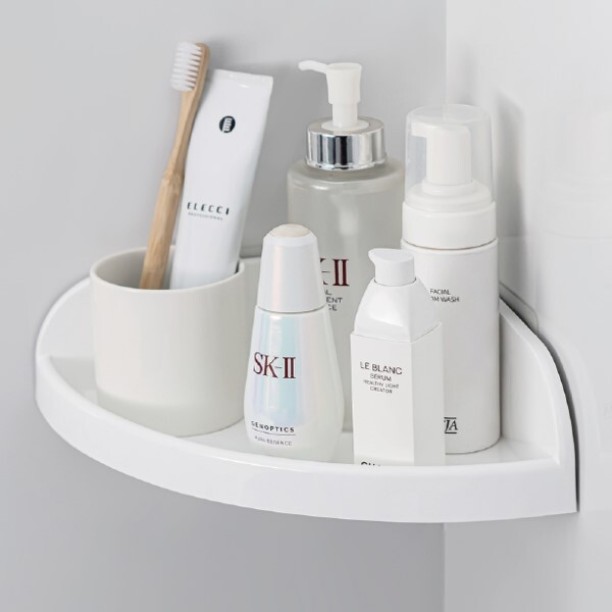 Bathlux Triangular Bathroom Rack Plastic Rack Shelf